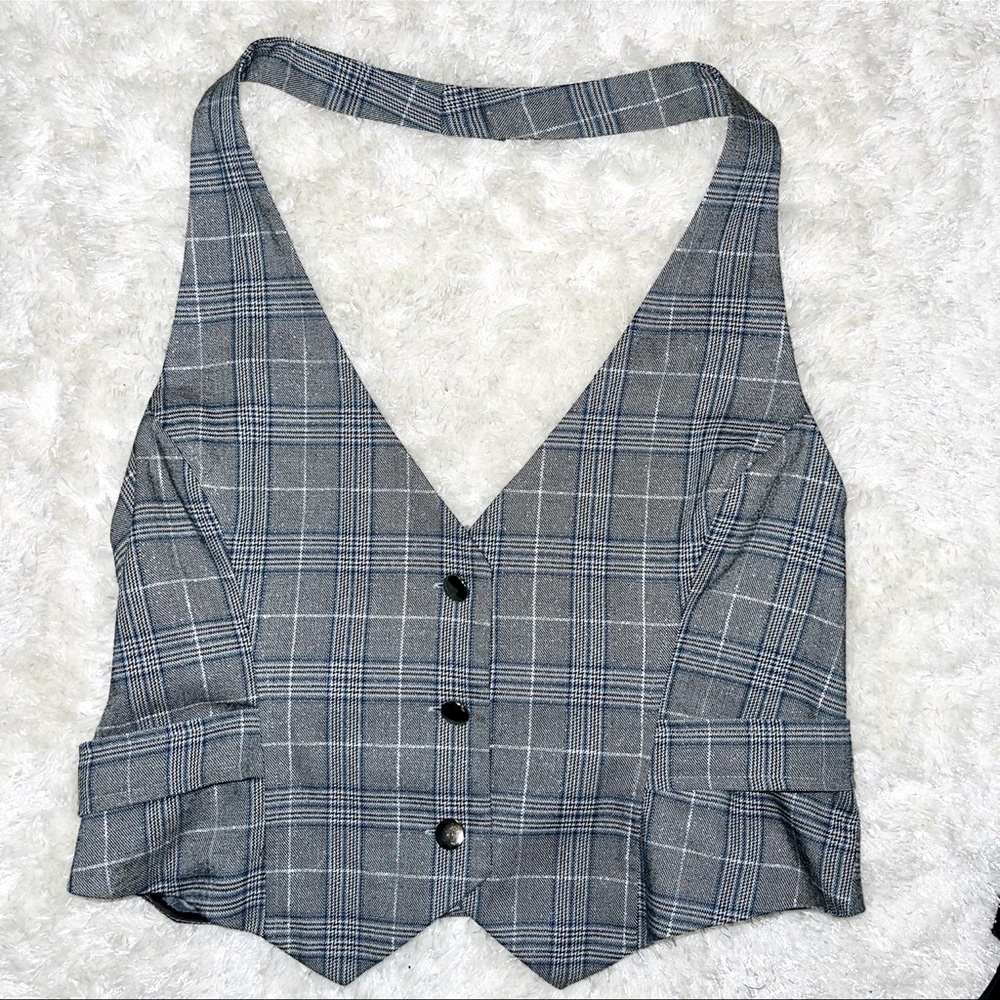 Vintage Daytrip Y2K Plaid Waistcoat